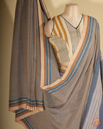 Saree&blouse handwoven earth colors