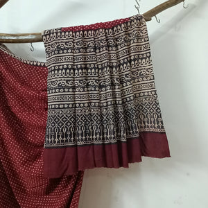 Dhoti alizarin red and black
