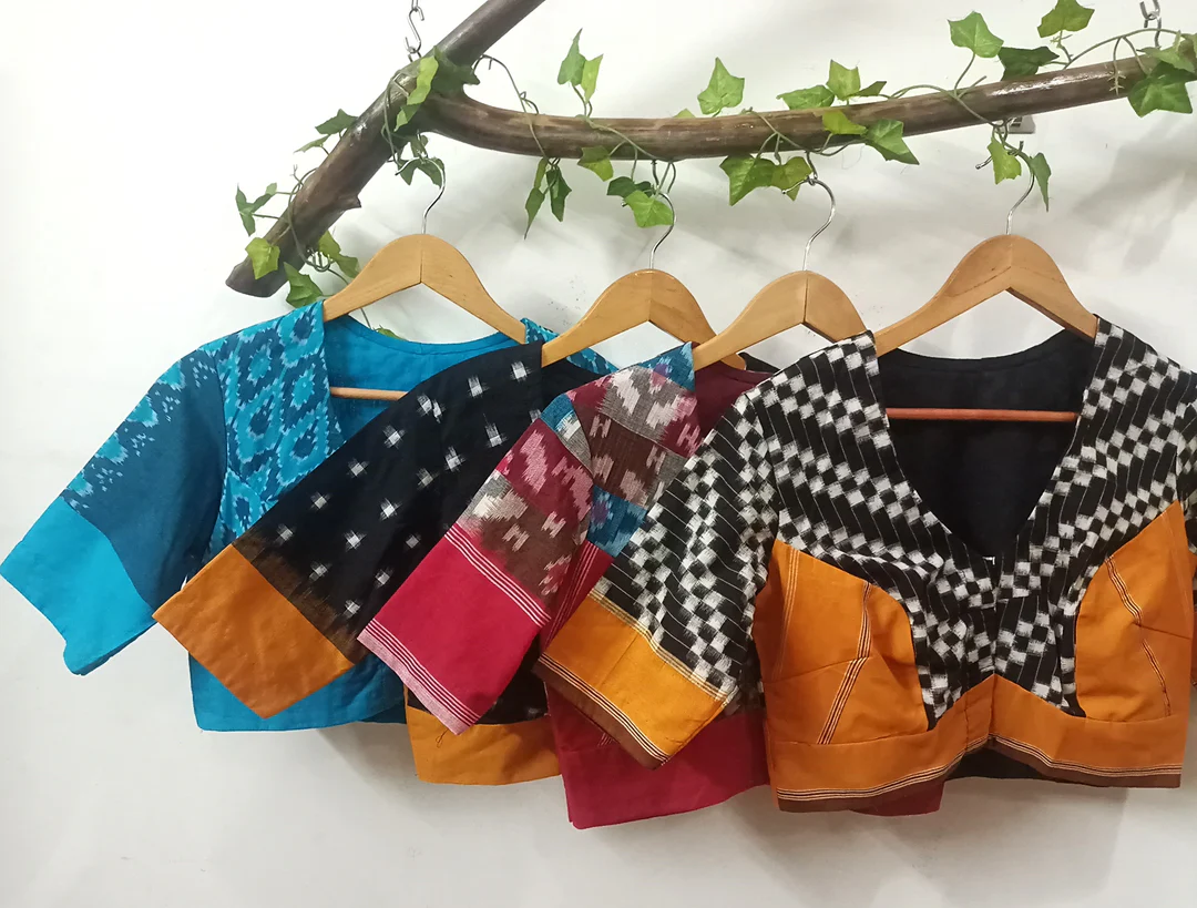 Buy ikat blouses for sarees: Made on order basis by Umbara Designs