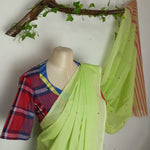 Light green with matching blouse combination - Umbara designs