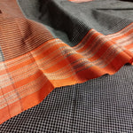 Orange border for black saree - ilkal saree - Umbara designs