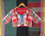 Gamcha cotton blouse with ilkal saree