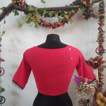 Crossandra red colour blouse - TEB BLOUSE
