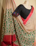 Saree Blouse Combo “Cream with red and black color” blouse