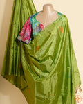 Saree&blouse chinnalampattu light green