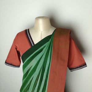 Striped saree blouse combo