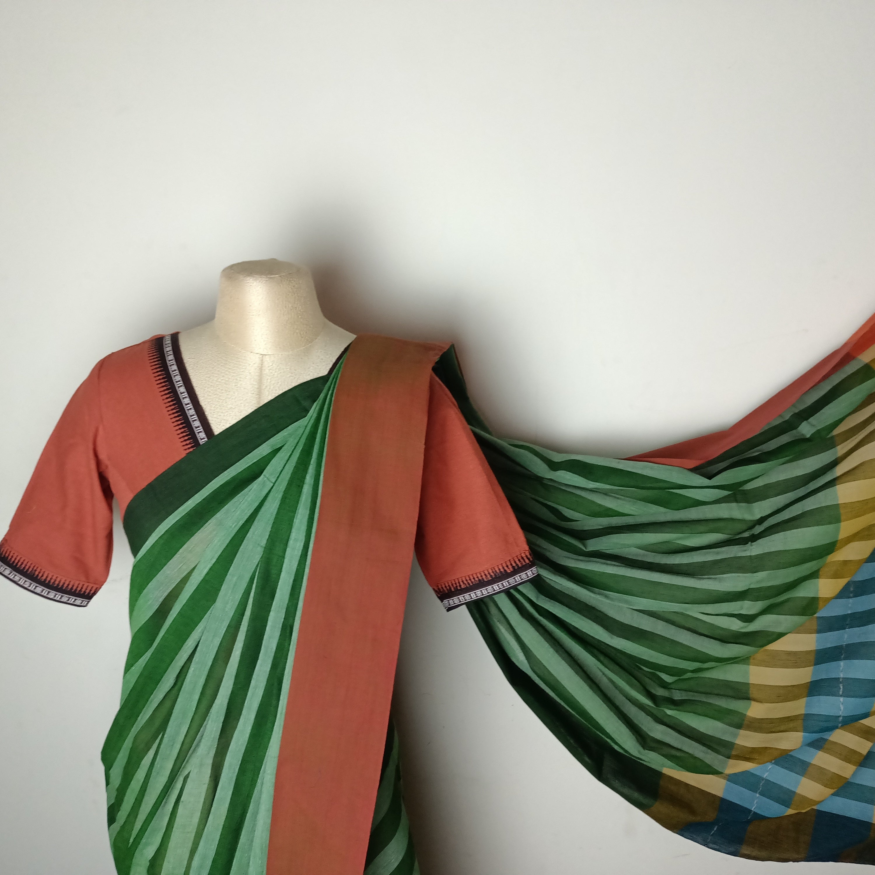 Bengal weaves cotton saree with TEB blouse by - Umbara designs