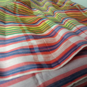 Umbara designs - Andhra saree made out of cotton; multicolored striped saree