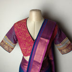 Intricately designed chettinad saree with Vansringaram blouse combo - umbara designs
