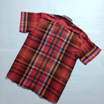 Men's shirts Indian ethnic - "GAMCHA RED MULTI”