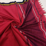 Cotton saree with Chennuri Silk Blouse-Saree Blouse Combo 