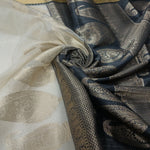 Semi Silk saree with Zari Blouse-Saree Blouse Combo 