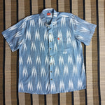 Men's shirts Indian ethnic - "IKAT SKY"