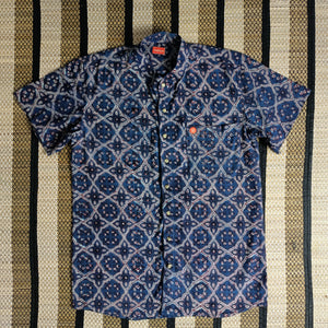 Men's shirts Indian ethnic - "PRUSSIAN BLUE"