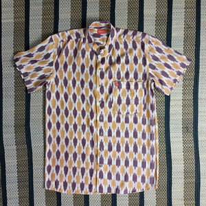 Men's shirts Indian ethnic - "IKAT CREAM"