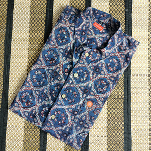 Men's shirts Indian ethnic - "PRUSSIAN BLUE"