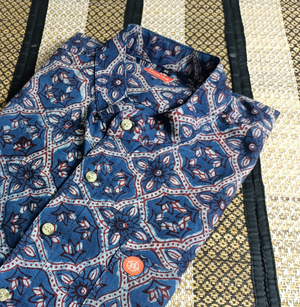 Men's shirts Indian ethnic - "PRUSSIAN BLUE"