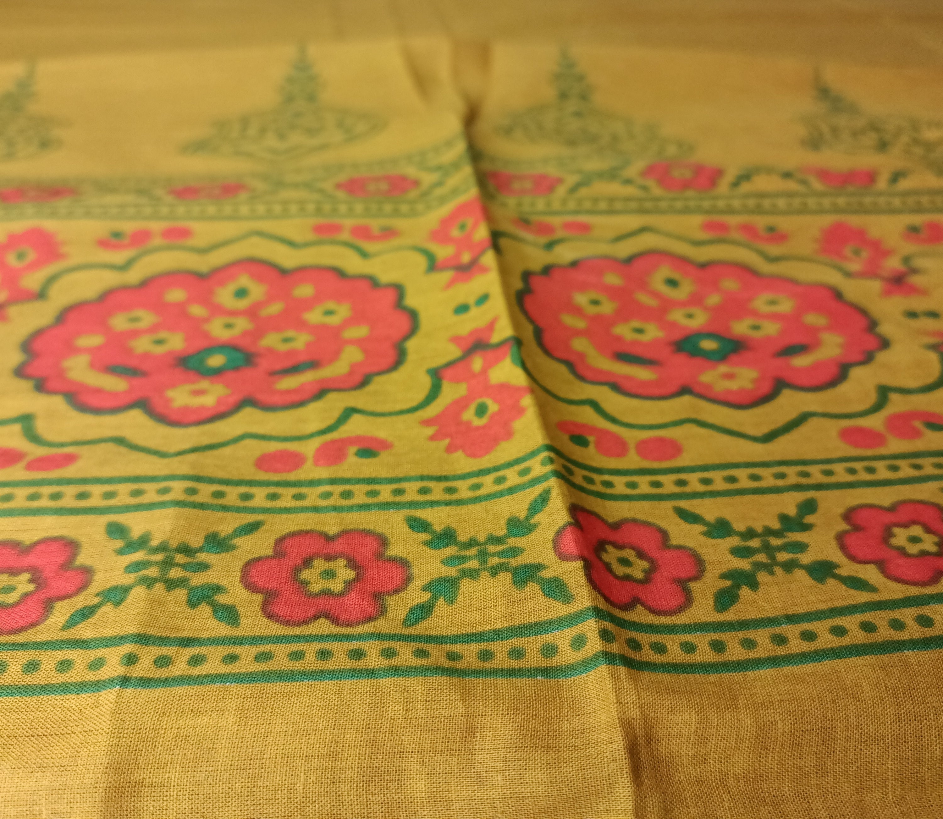 Simple elegant designs on cotton saree 