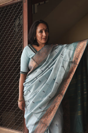 100% chinnalampattu saree - with matching blouse combo