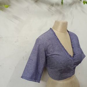 Readymade Tree of Life Frill Blouse- Light Purple periwinkle