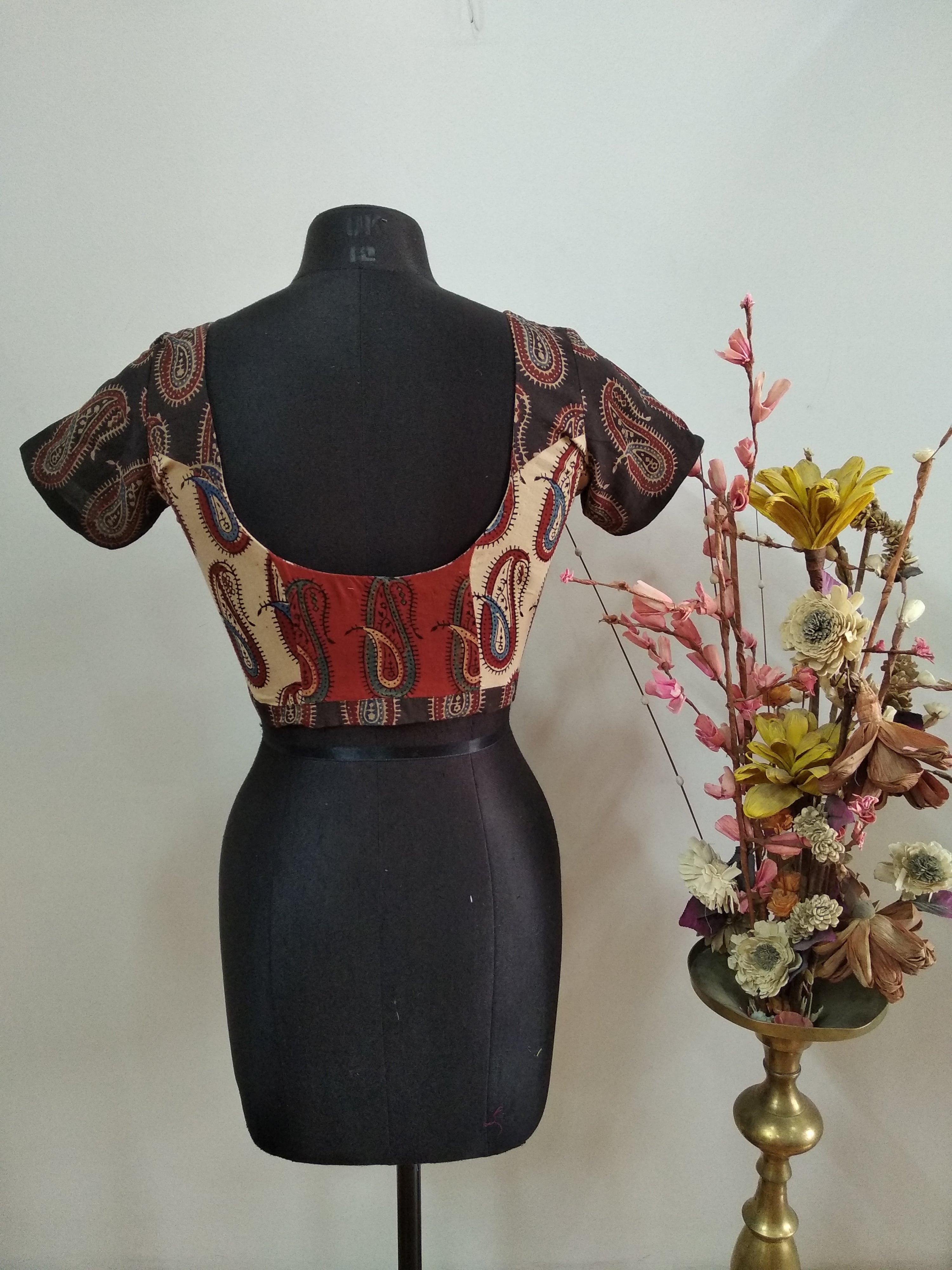 Cycle blouse with backless design by umbara designs