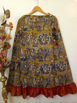 Kalamkari lehanga skirts~ yellow and red