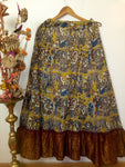 Kalamkari lehanga skirts~ yellow and red