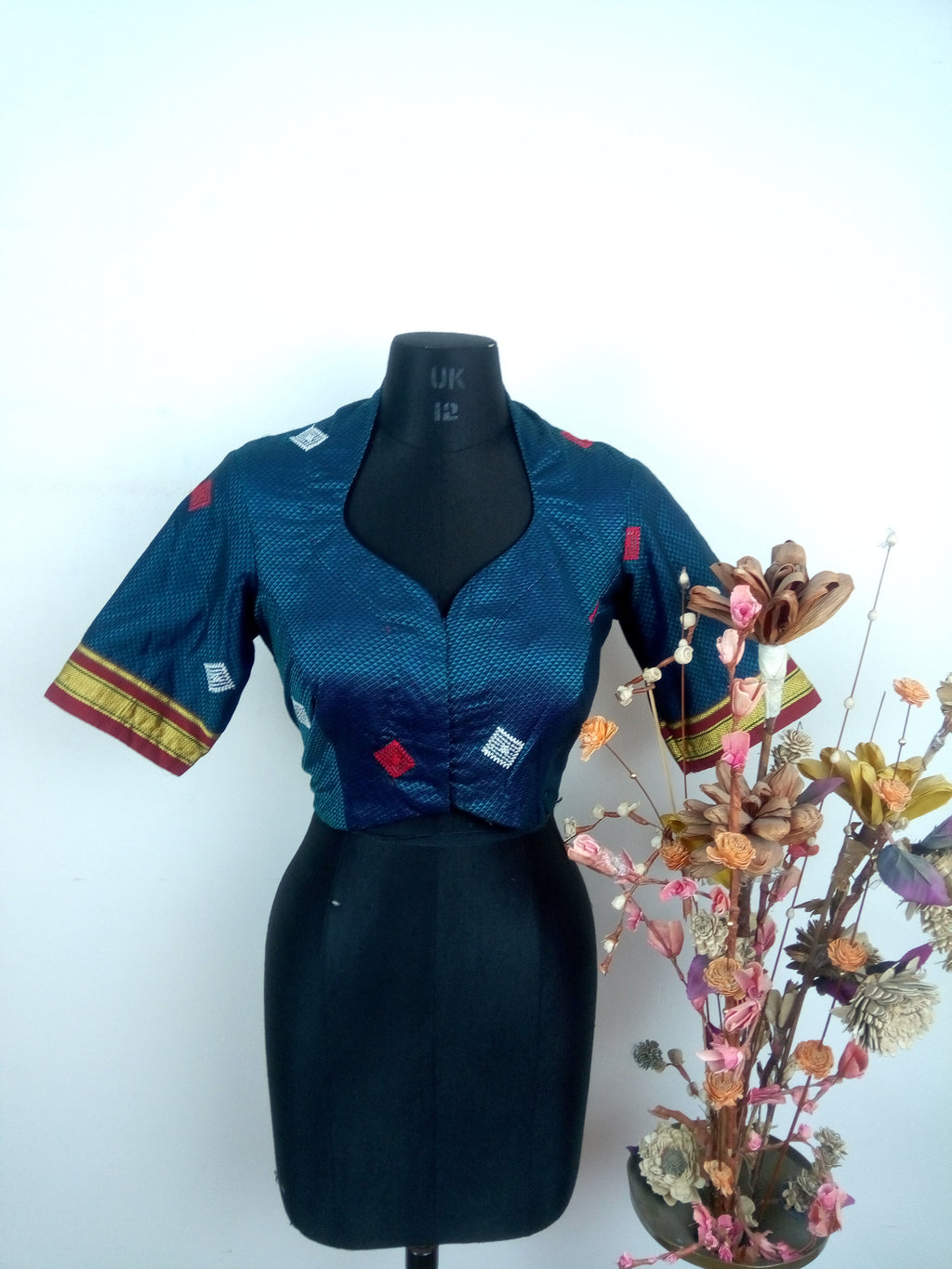 Teal blue - khun blouse