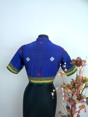 Diamond Khun blouse- Blue and green