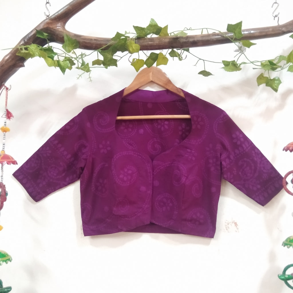Magenta Purple Batik Blouse