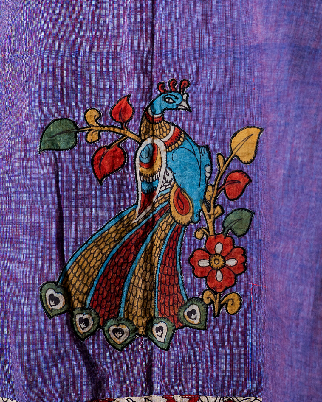 APPLIQUE embroidery Blouse - Purple